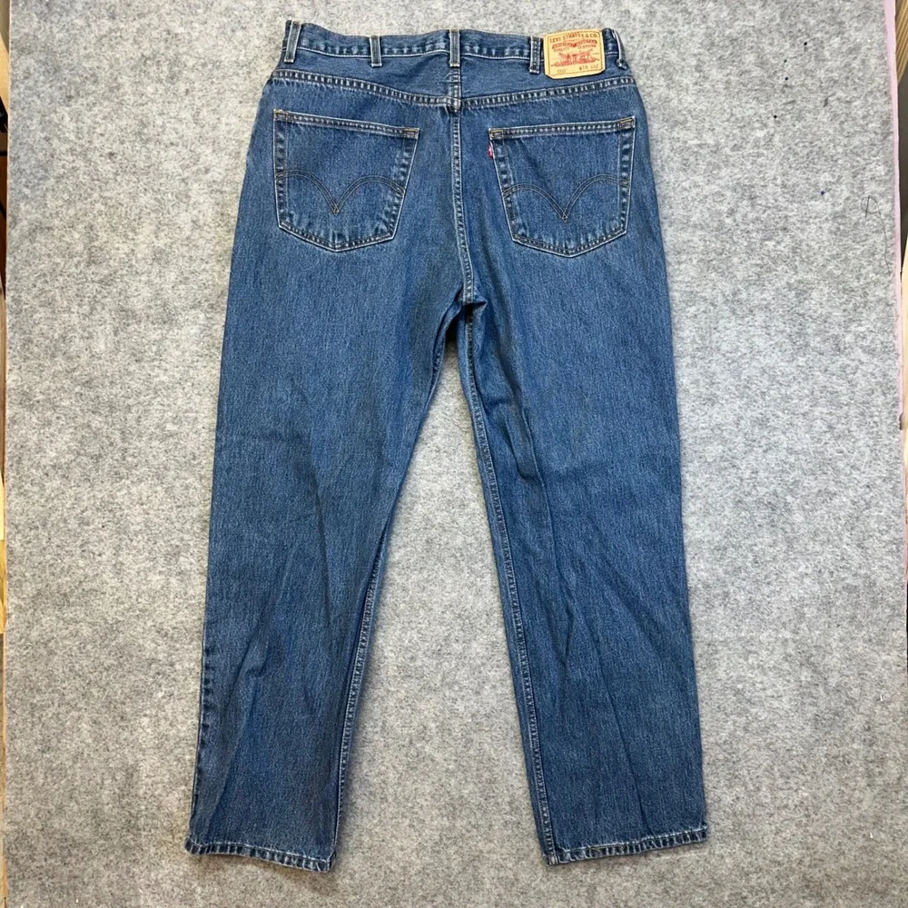Lot of 3 Levi's 550 Relaxed Fit Jeans Mens 38x32 Blue Medium Wash Work Pants